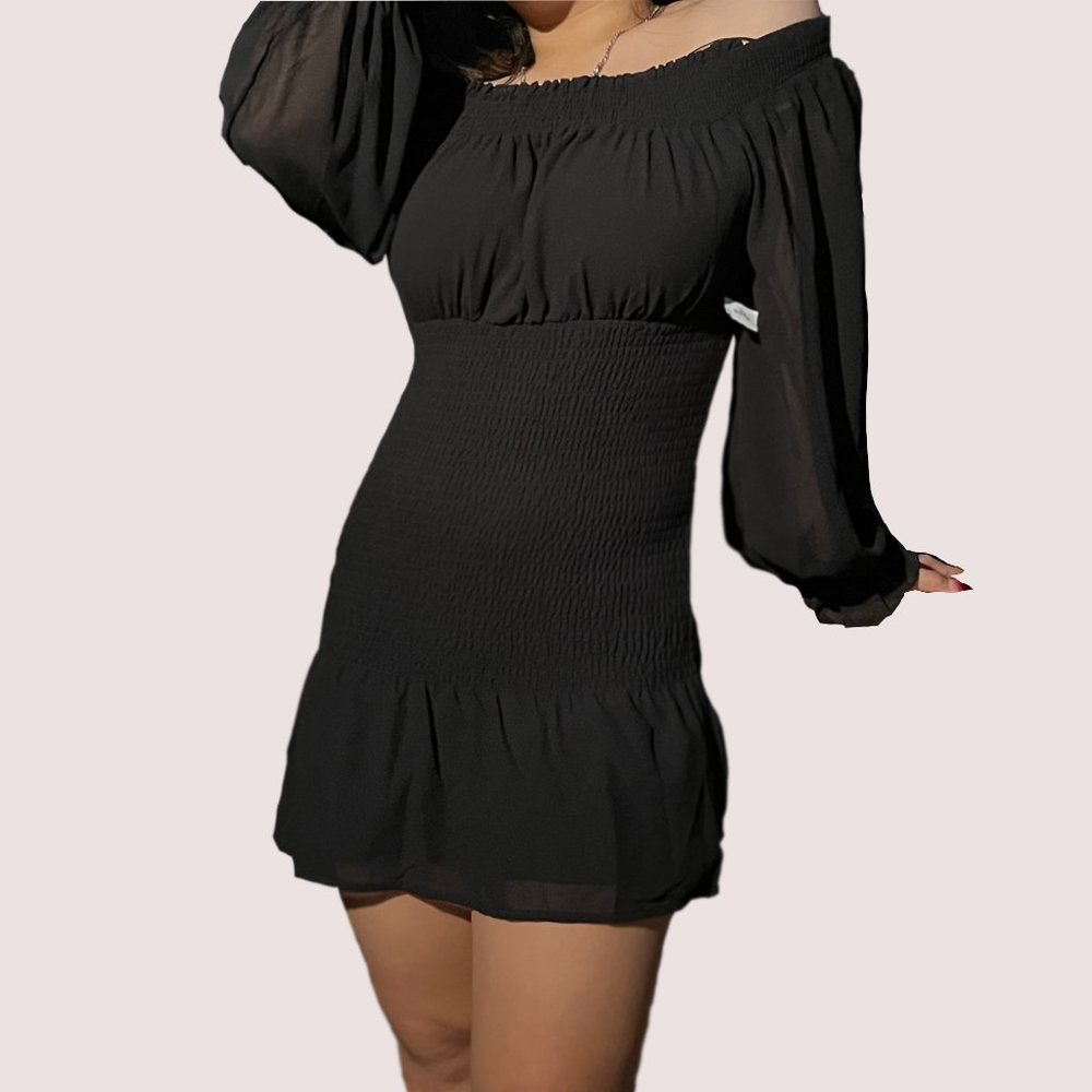 Brand New Hyfve~womens off shoulder black dress